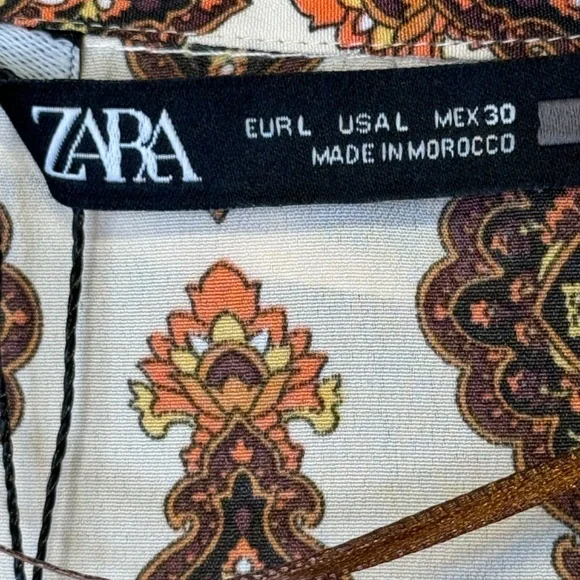 ZARA | NWT Retro Floral Pattern Lightweight Oversized Mod Tunic Blouse - Picture 15 of 17